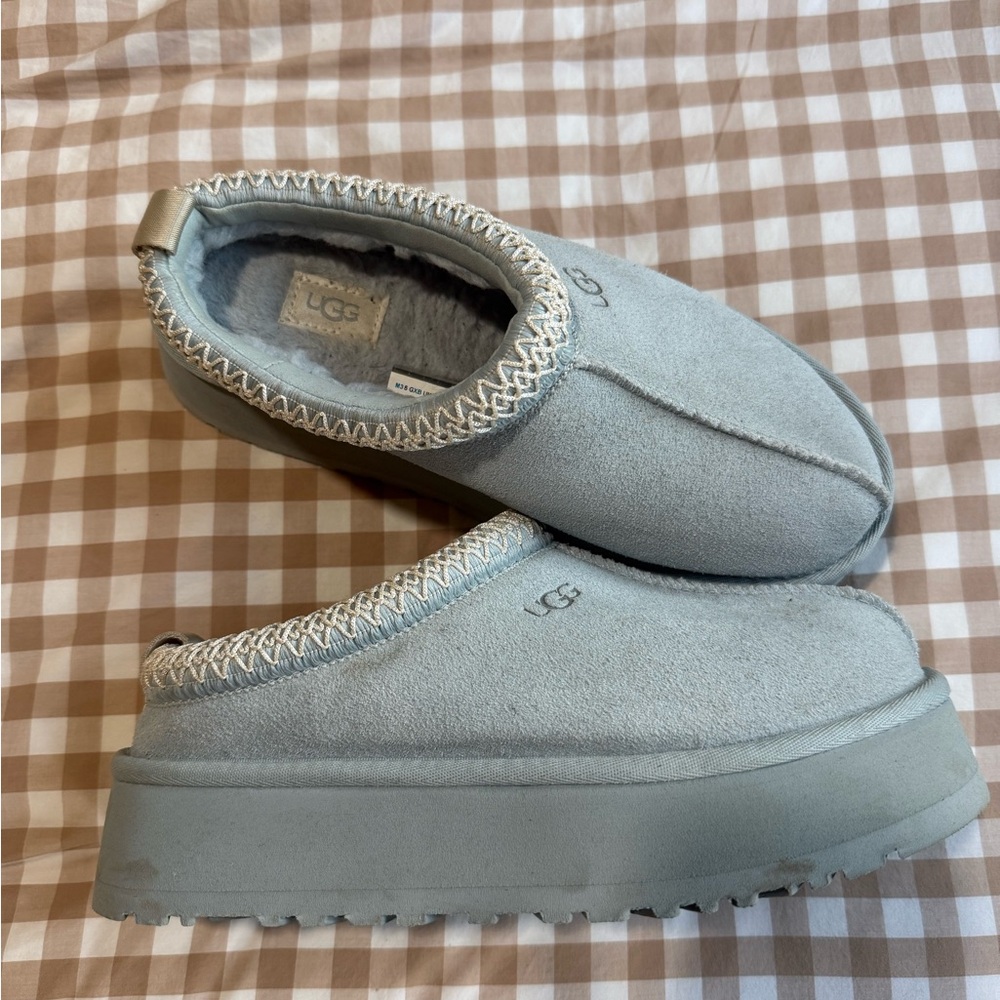 UGG Blue Suede Tazman Slippers